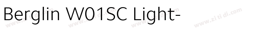Berglin W01SC Light字体转换